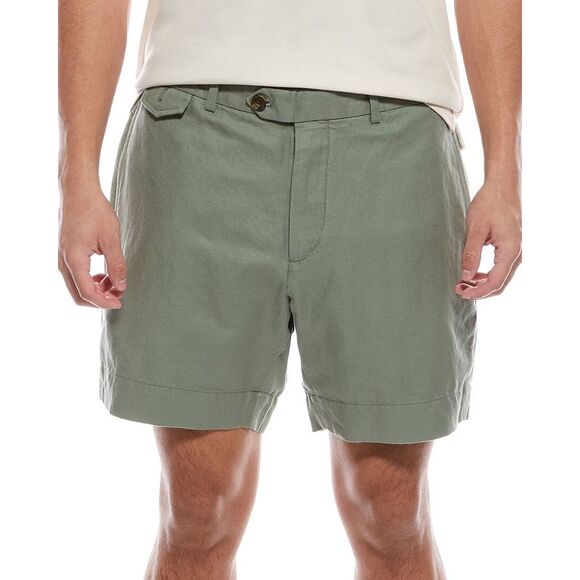 Brooks Brothers MensLinen-Blend Short Green